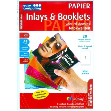 Easy Computing FOTOKWALITEIT INLAYS & BOOKLETS voor cd-doosjes